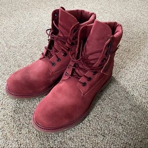 Men’s timberland maroon waterproof 6” boots